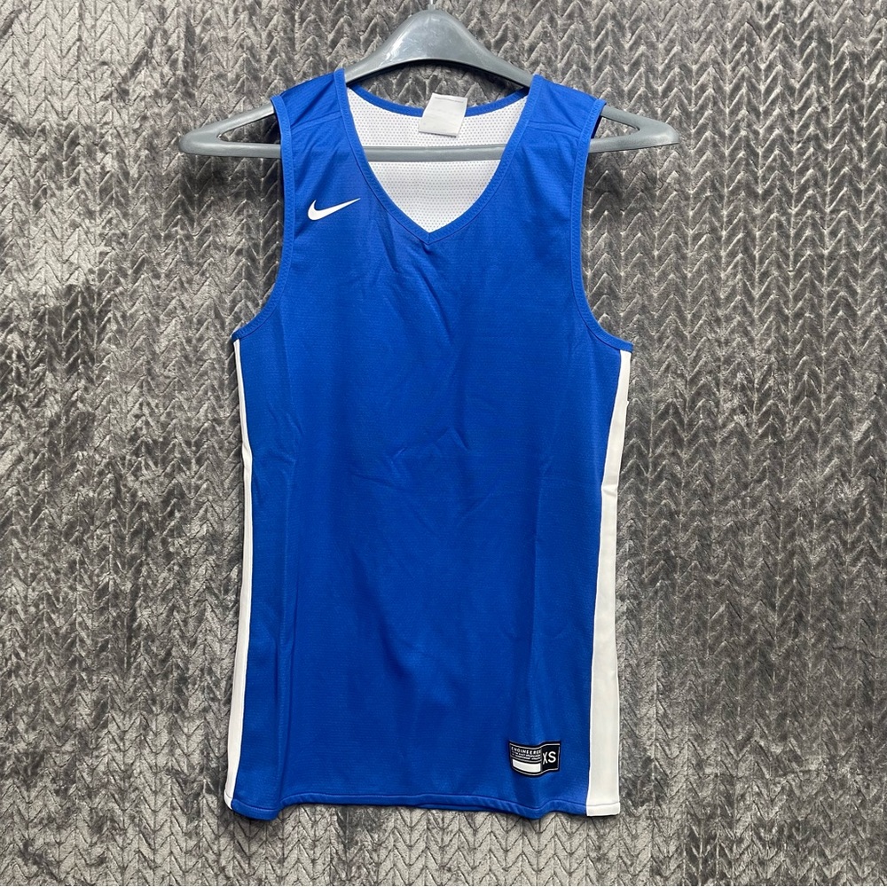 Men’s Nike Reversible Dri-fit Basketball Practice Jersey Tank Top Blue/White NWT